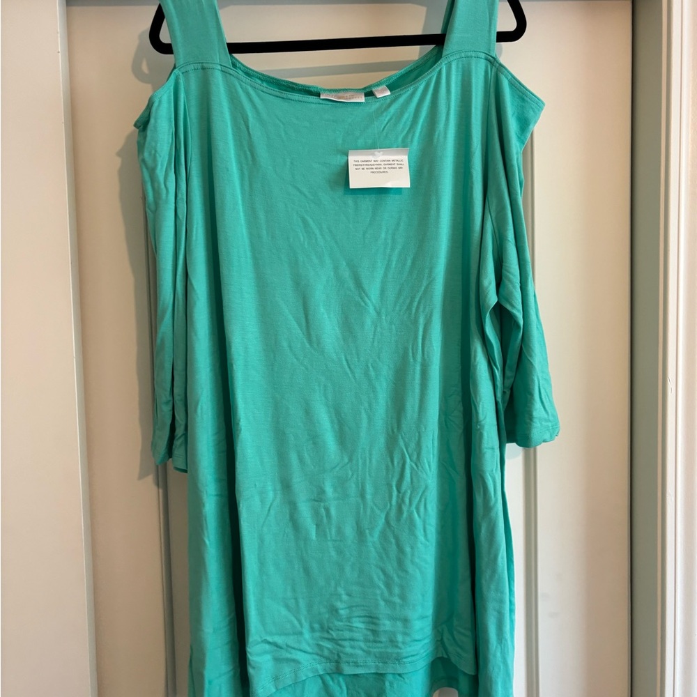 Belle by Kim Gravel Turquoise Tank Top